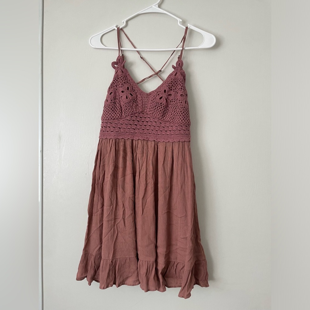 Faded pink summer dress, slip dress